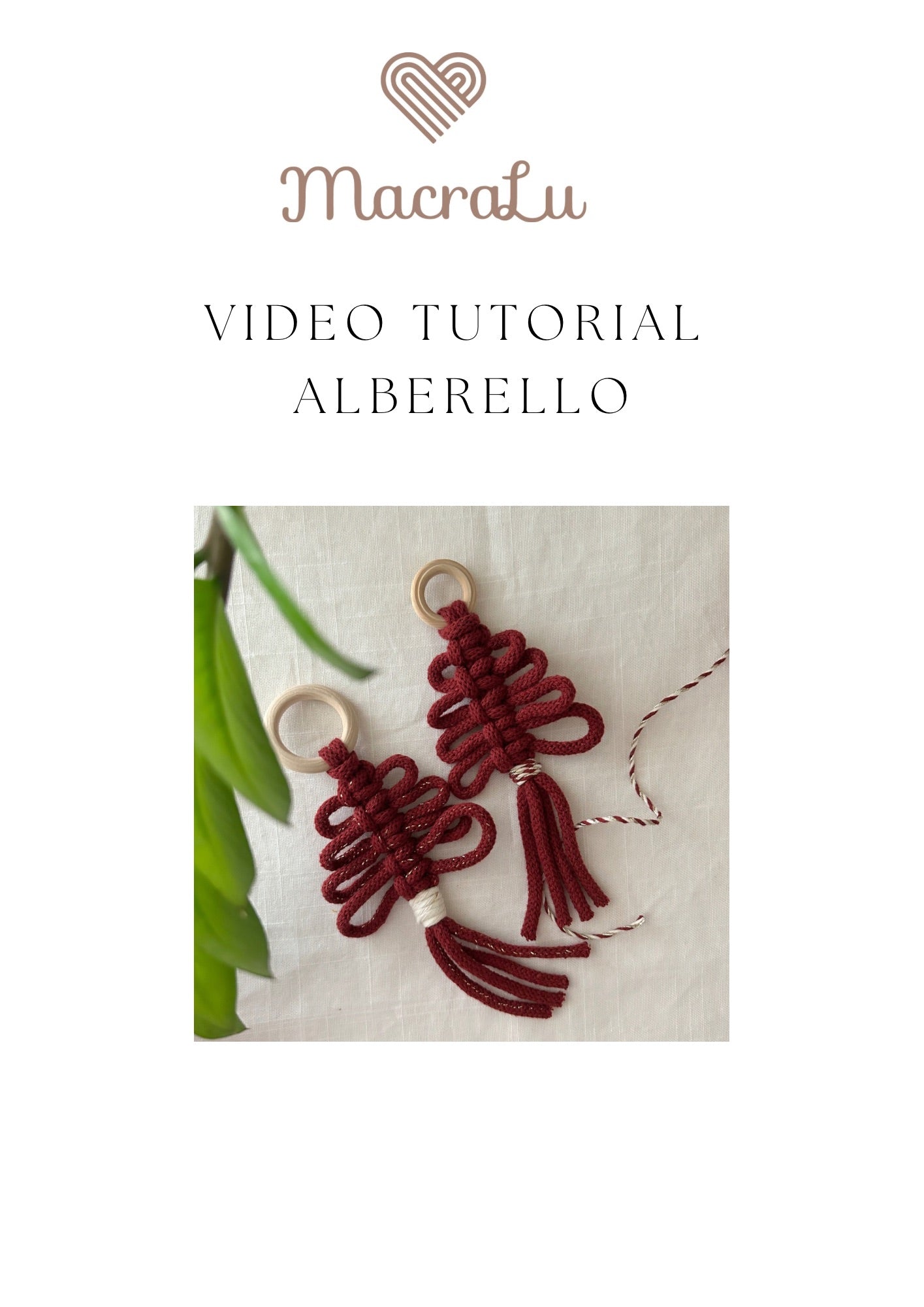 Videocorso Alberello Natale in Macramè - MacraLu di Ludovica Mazzanti