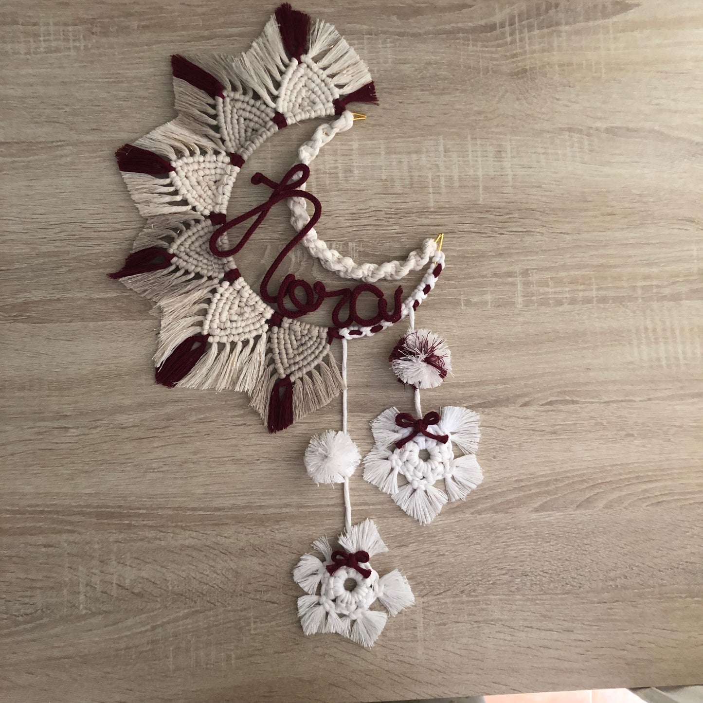 Fiocco Nascita Macrame Luna - MacraLu di Ludovica Mazzanti