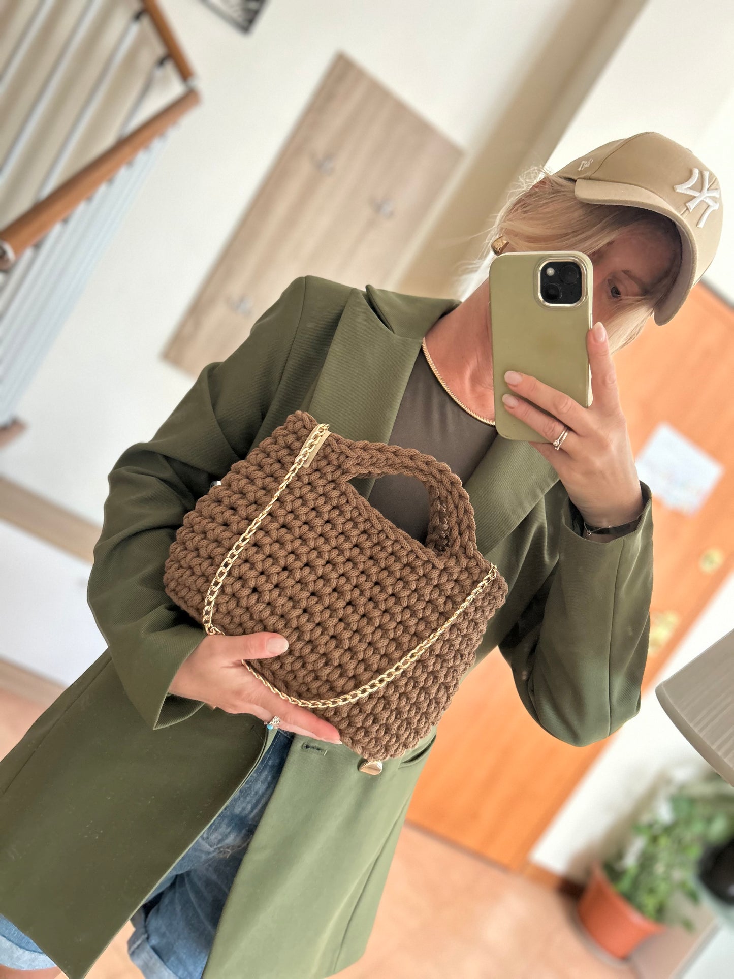 Camelia Bag colore Nut Brown - MacraLu di Ludovica Mazzanti