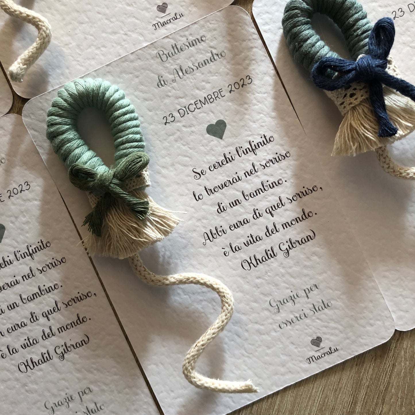 Palloncino Bomboniera Segnaposto Battesimo Baby Shower MAcramè - MacraLu di Ludovica Mazzanti