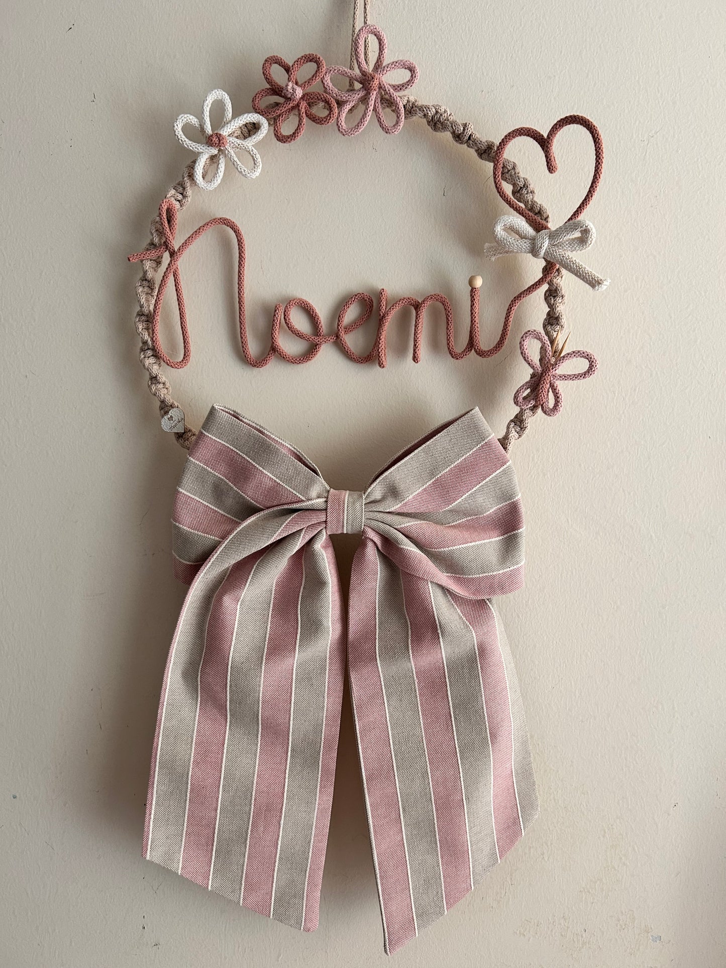 Ghirlanda nascita “Fiocco” - MacraLu di Ludovica Mazzanti