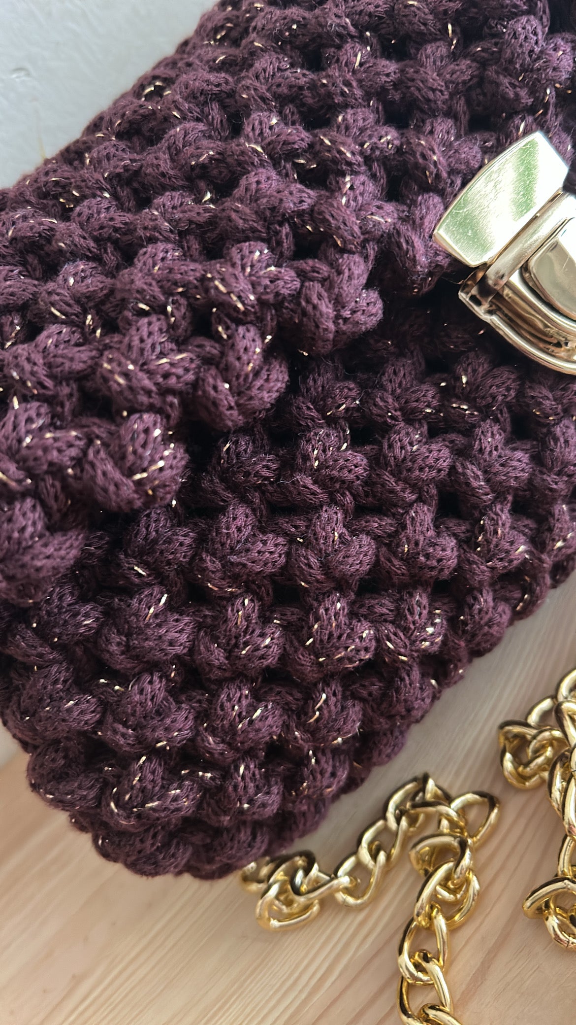 Borsa Ninfea in macramè - MacraLu di Ludovica Mazzanti