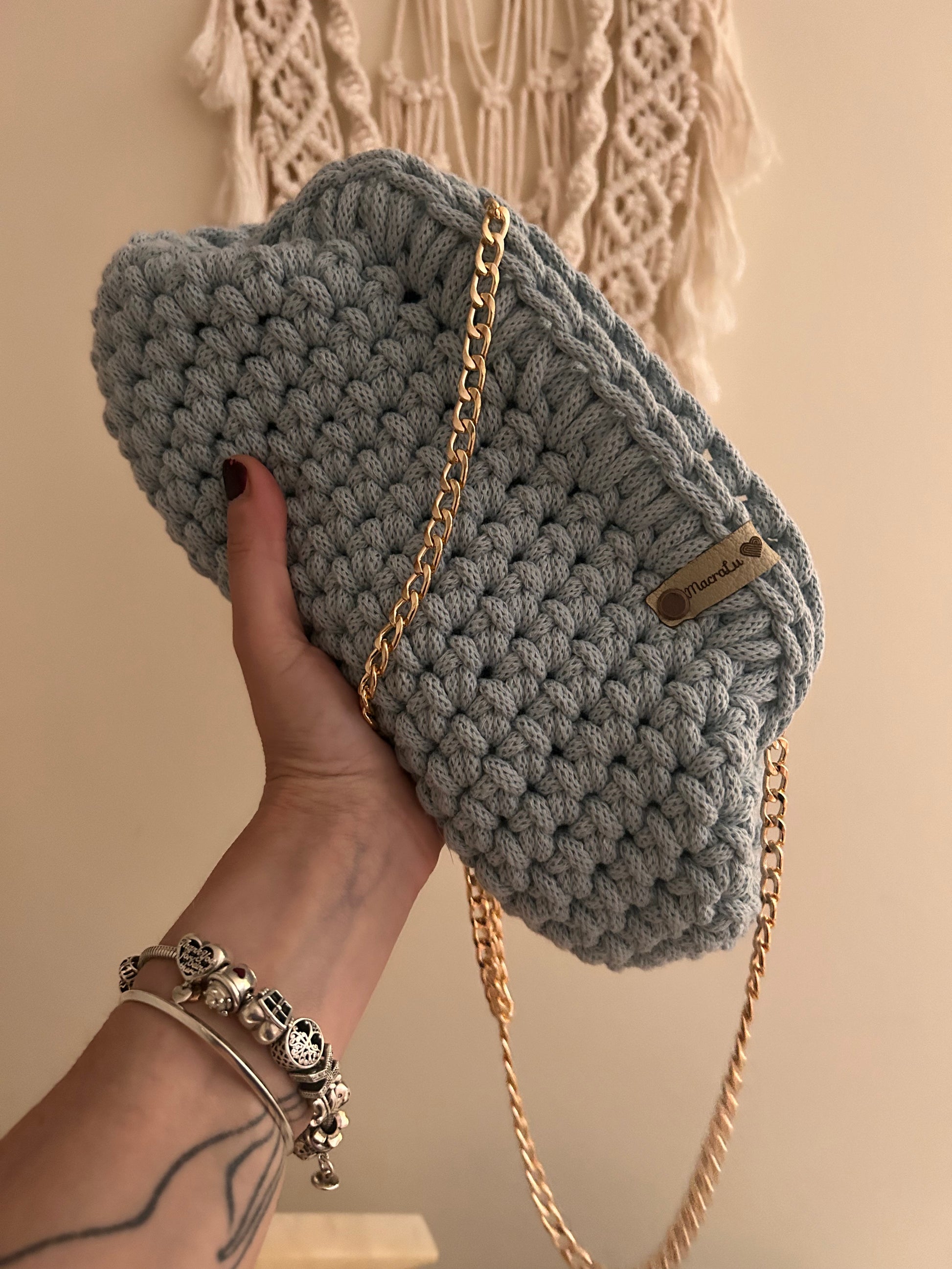 Olga Clutch Bag uncinetto - MacraLu di Ludovica Mazzanti