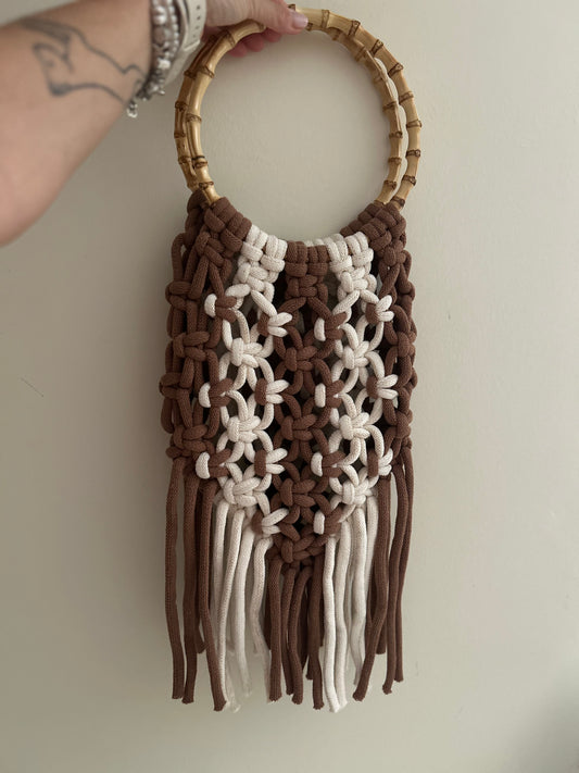 Flavia Bag Macramè e bambù - MacraLu di Ludovica Mazzanti