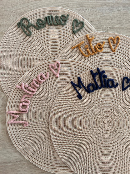 Tovaglietta con nome