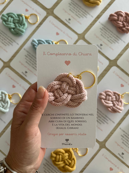 Segnaposto bomboniera gadget nascita nuvola Macramè - MacraLu di Ludovica Mazzanti