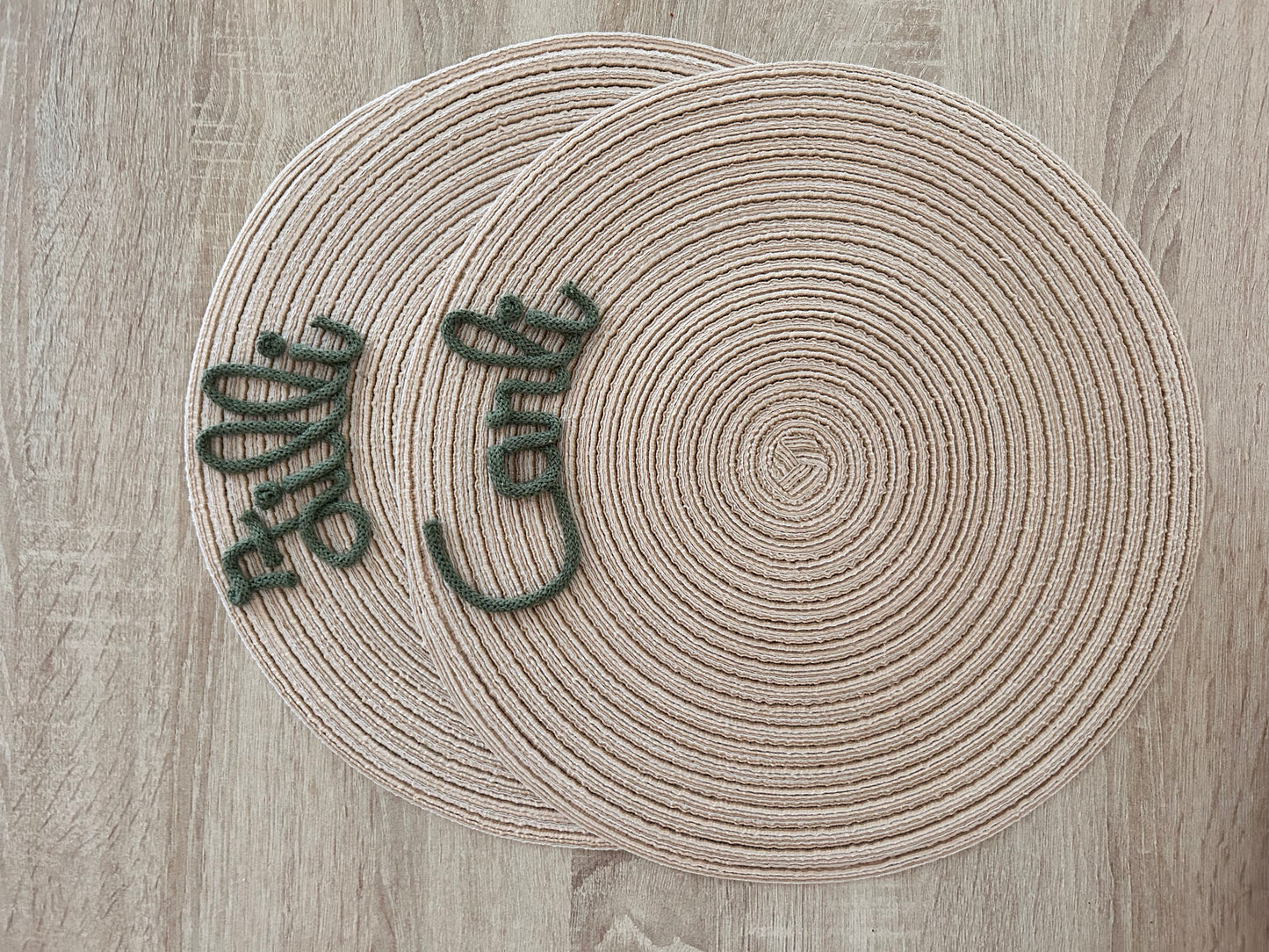 Tovaglietta con nome