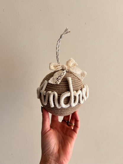 Palline di Natale in Tricotin con nome