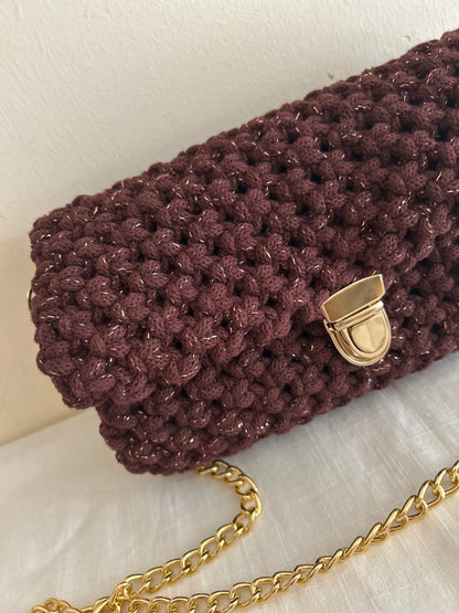 Borsa Ninfea in macramè - MacraLu di Ludovica Mazzanti