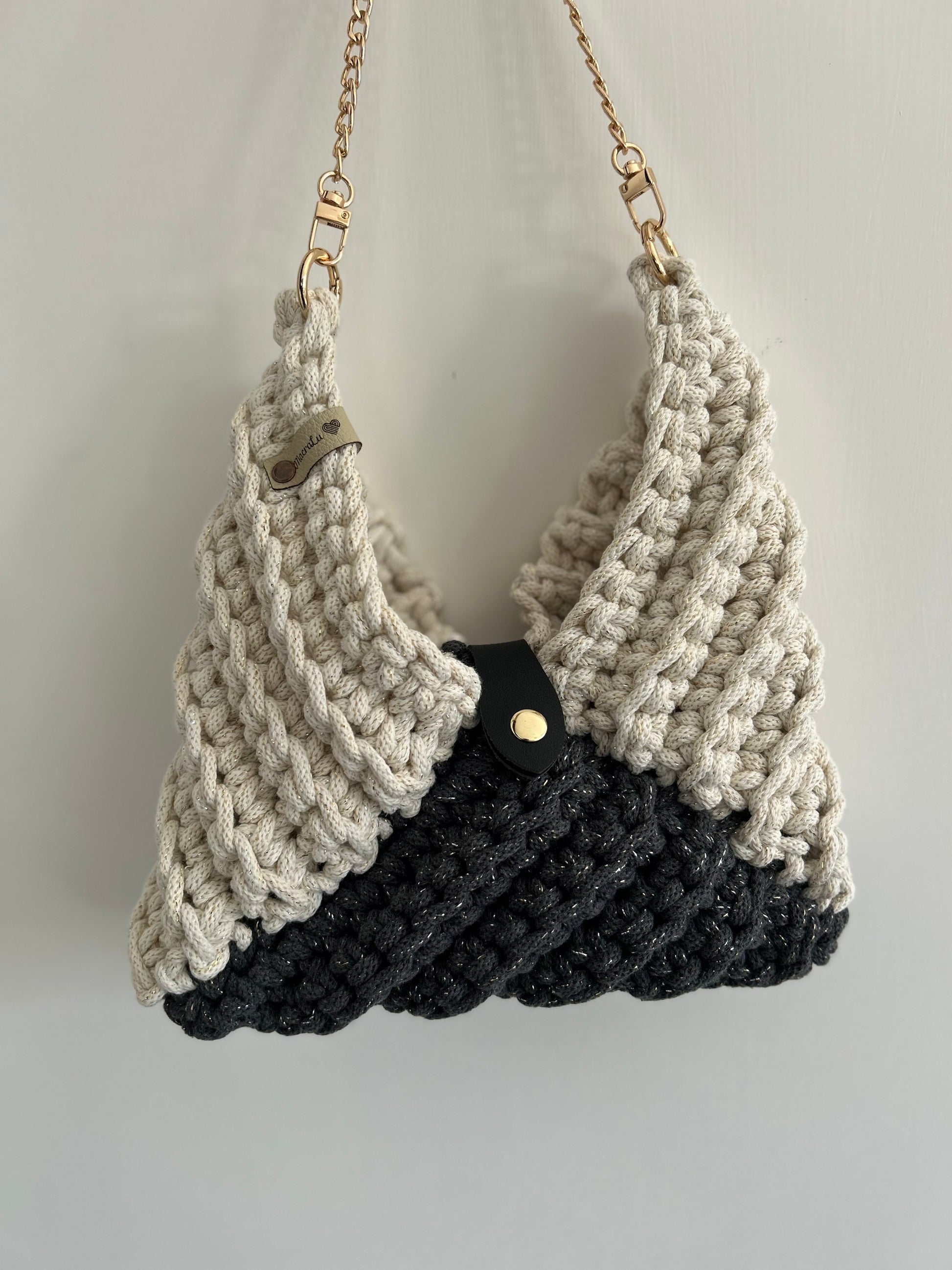 Borsa Atena Mini • Triangle Bag • Uncinetto - MacraLu di Ludovica Mazzanti