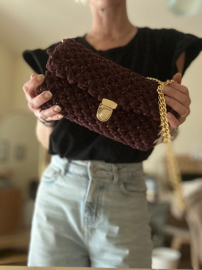 Borsa Ninfea in macramè - MacraLu di Ludovica Mazzanti