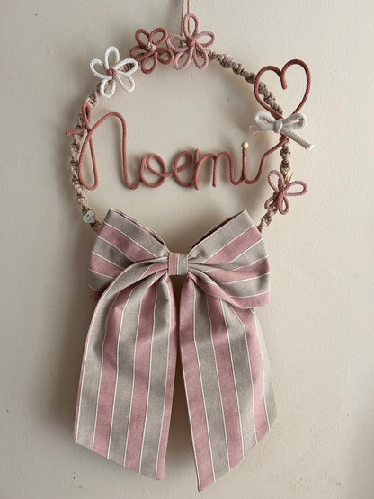 Ghirlanda nascita “Fiocco” - MacraLu di Ludovica Mazzanti