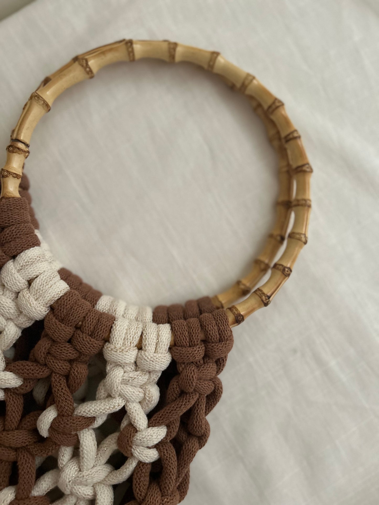 Flavia Bag Macramè e bambù - MacraLu di Ludovica Mazzanti