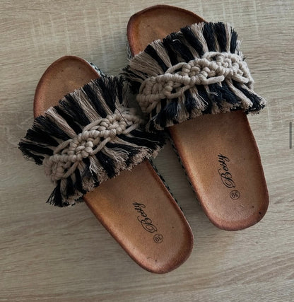 Ciabattina in Macramè mod. Dalia - MacraLu di Ludovica Mazzanti