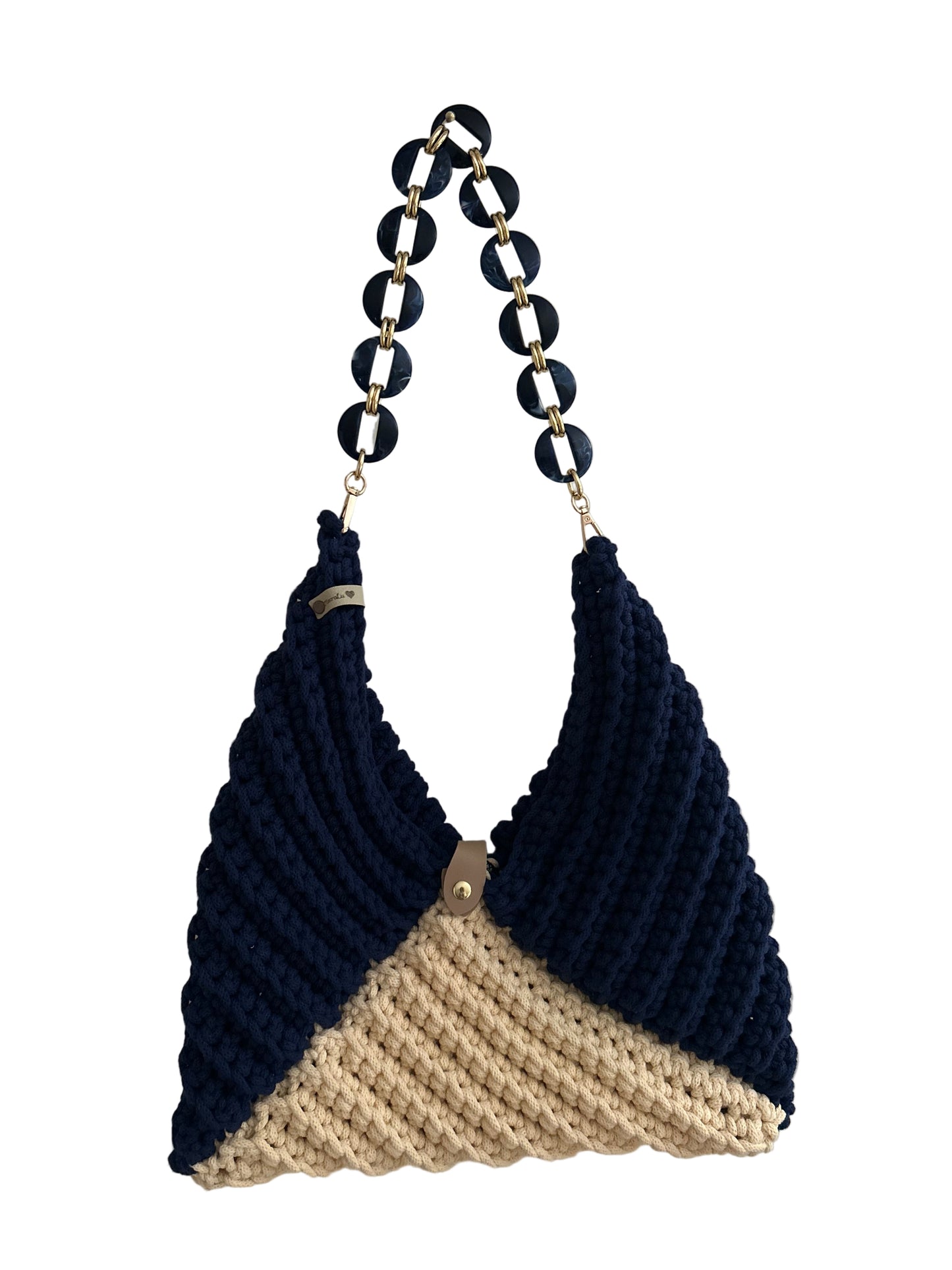 Borsa Atena • Uncinetto • Borsa a triangolo - MacraLu di Ludovica Mazzanti