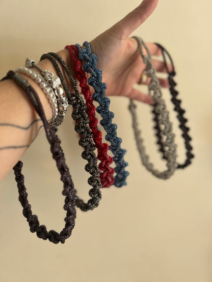 Collezione Infinity - Collane e bracciali con cordino Crystal