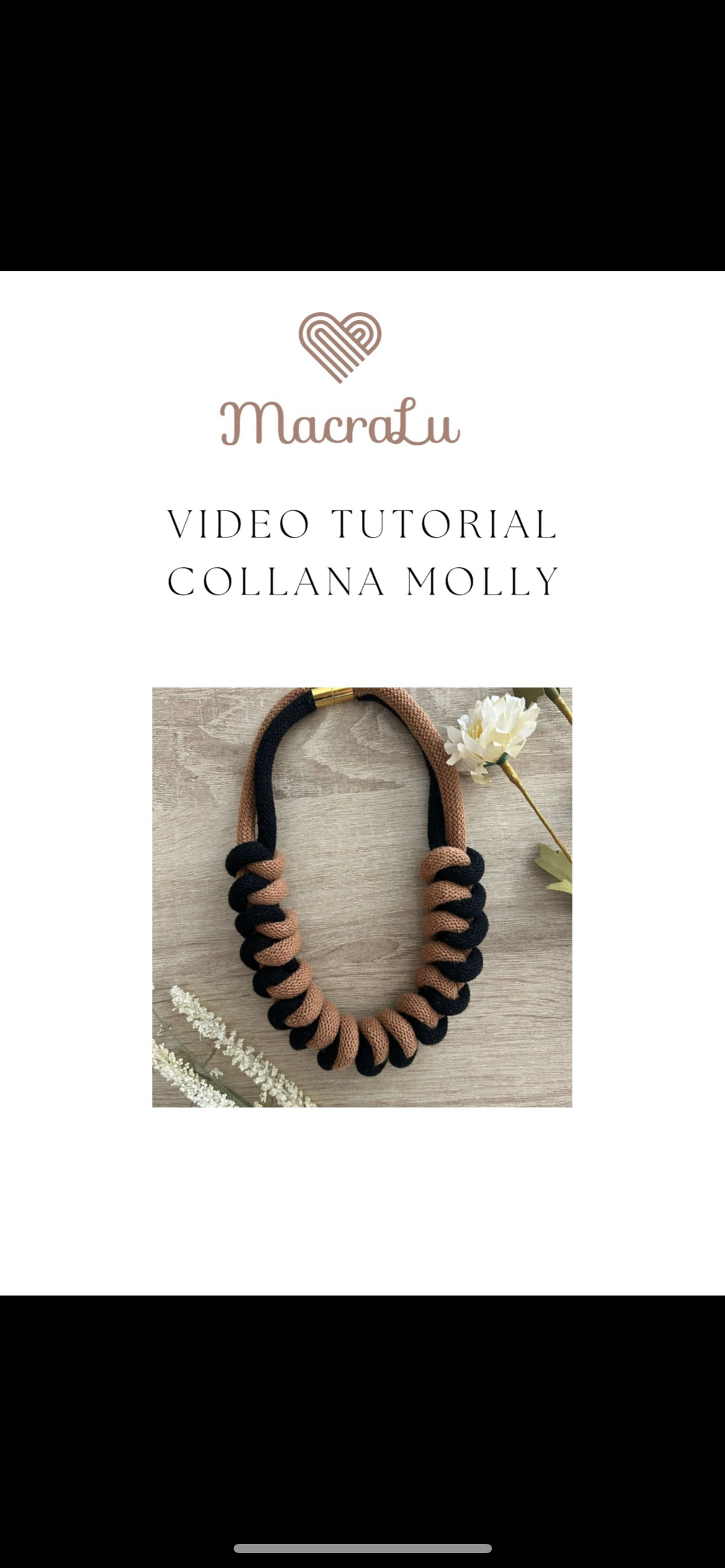 Videocorso Collana Molly in Macrame