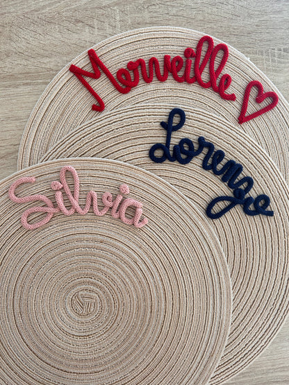 Tovaglietta con nome