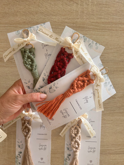 Bomboniere Macramè portachiavi Matrimonio - MacraLu di Ludovica Mazzanti