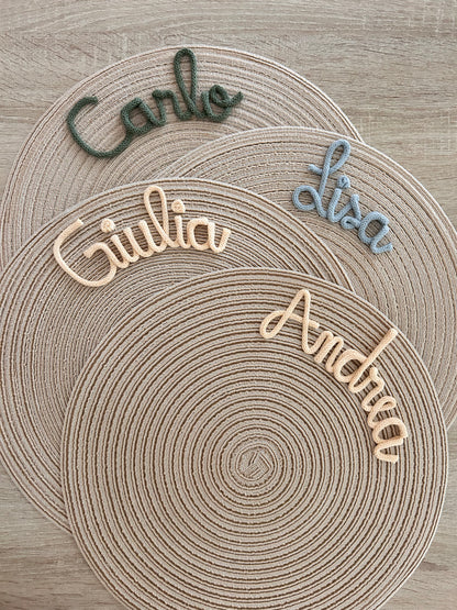 Tovaglietta con nome