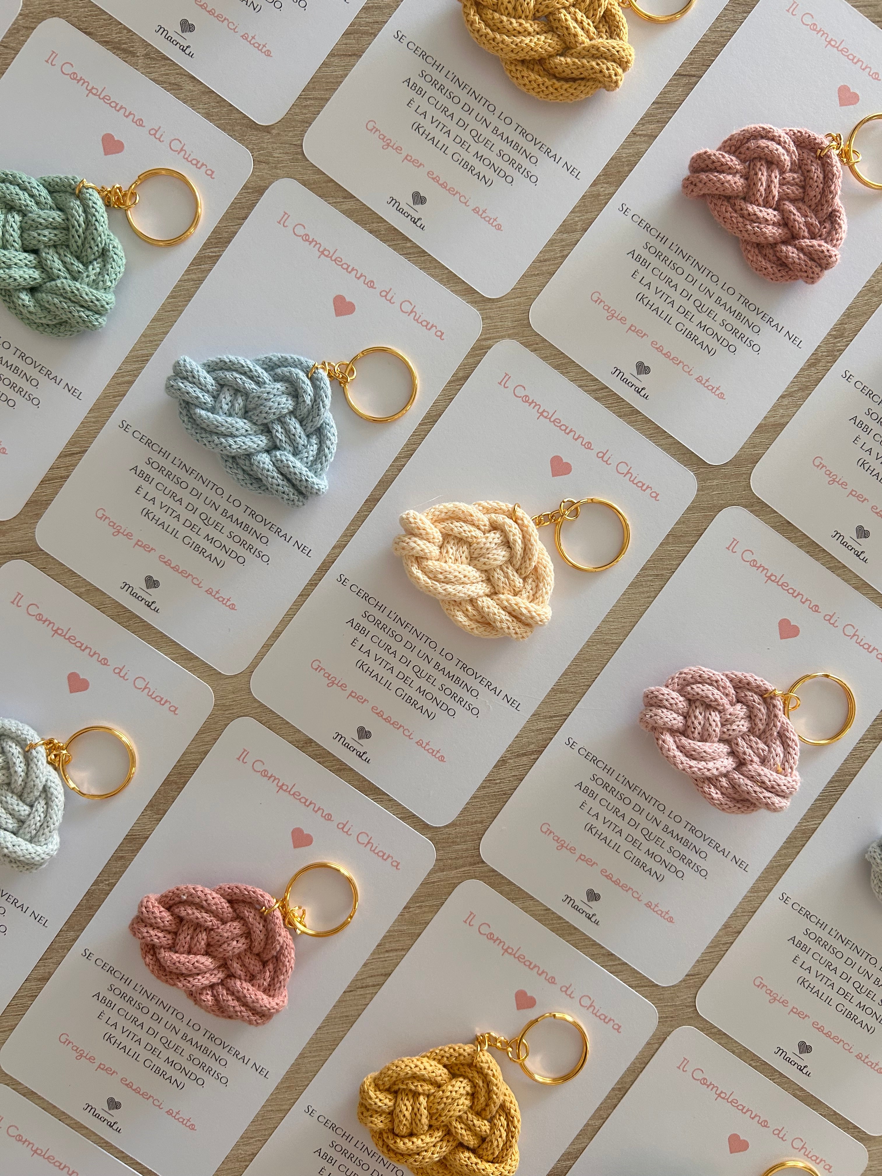 Segnaposto bomboniera gadget nascita nuvola Macramè - MacraLu di Ludovica Mazzanti