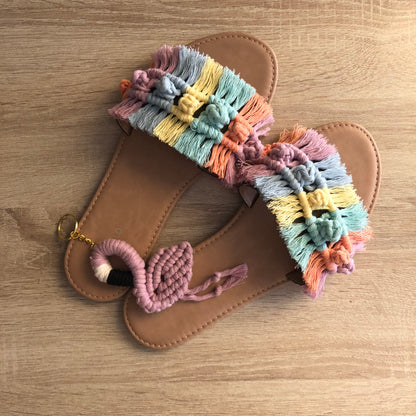 Macramé slipper