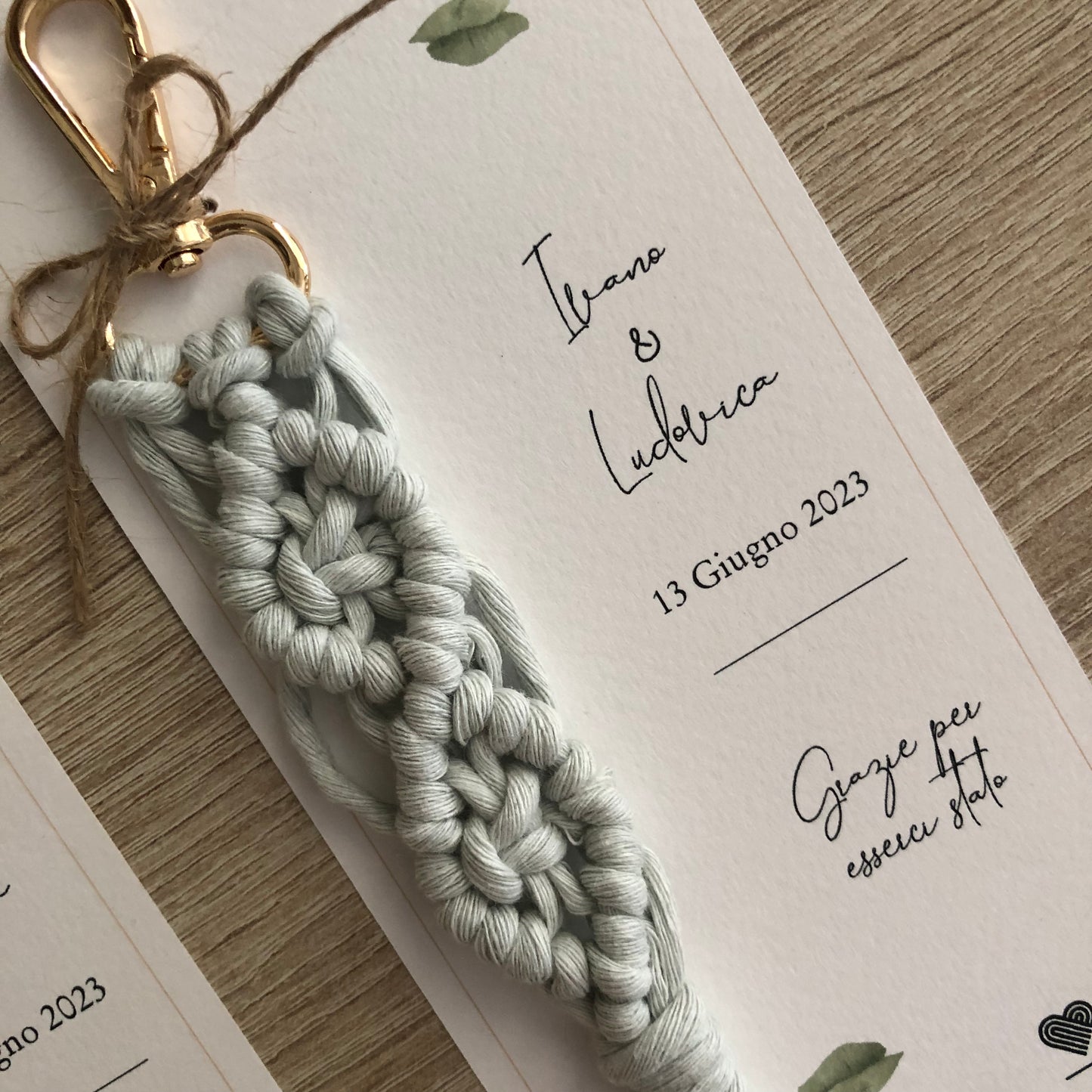 Wedding favors Macramé key ring