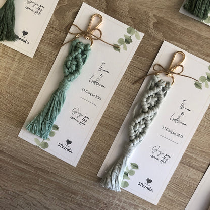 Wedding favors Macramé key ring