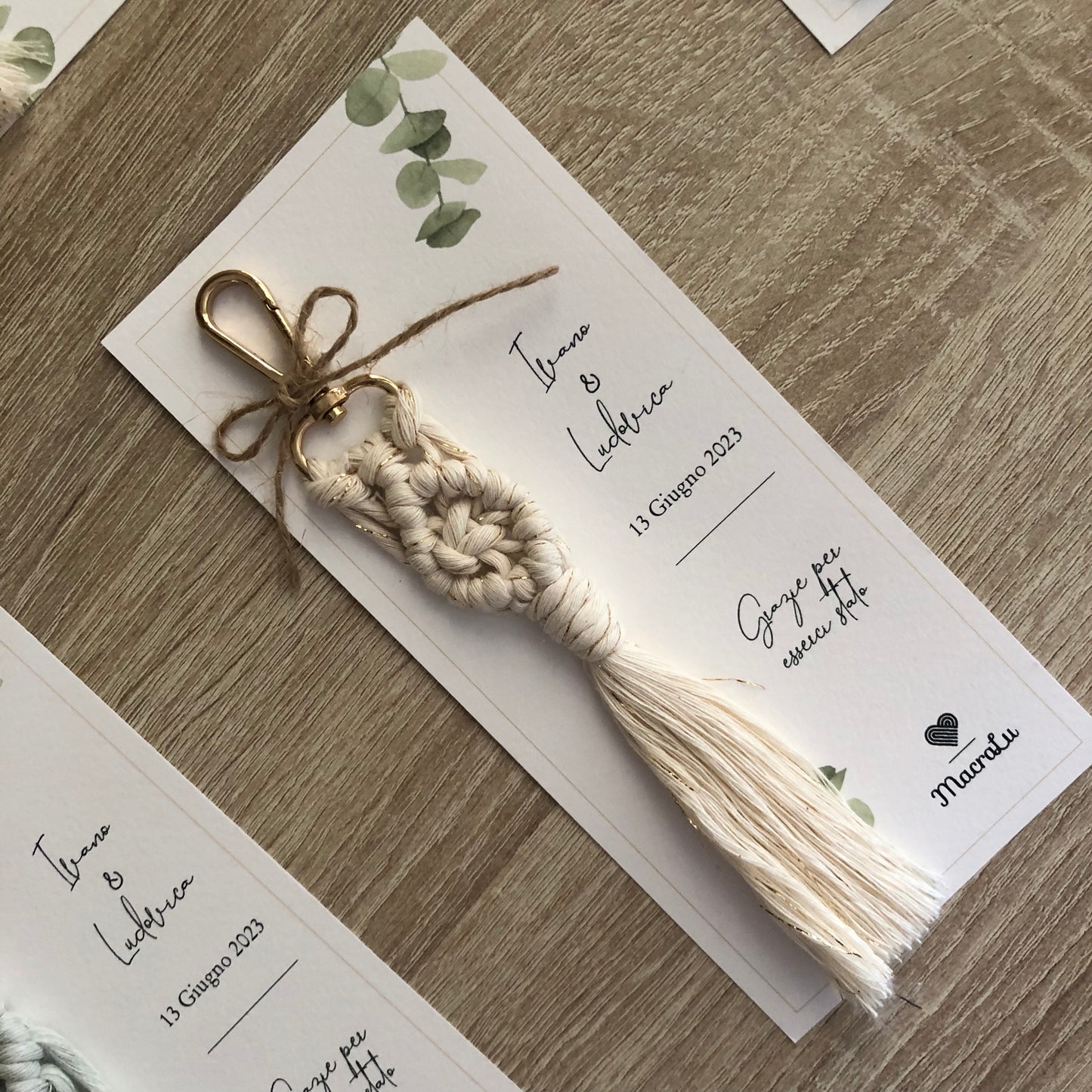 Wedding favors Macramé key ring