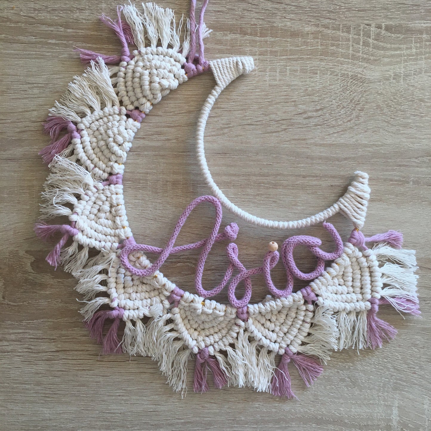 Macrame Moon Birth Bow