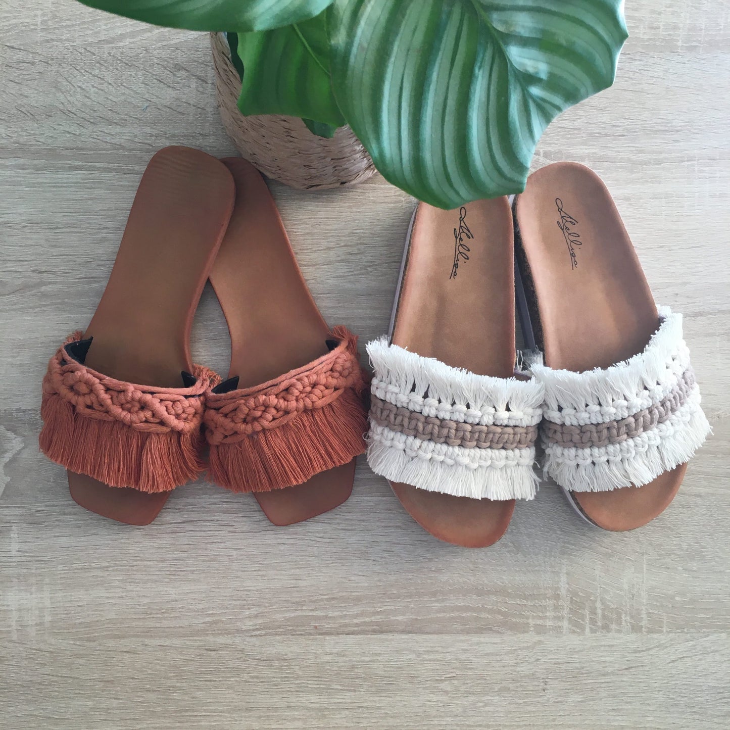 Macramé slipper