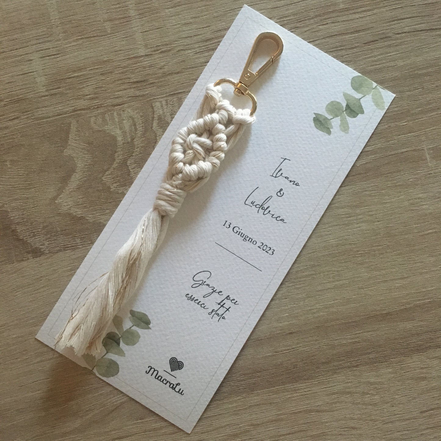 Wedding favors Macramé key ring