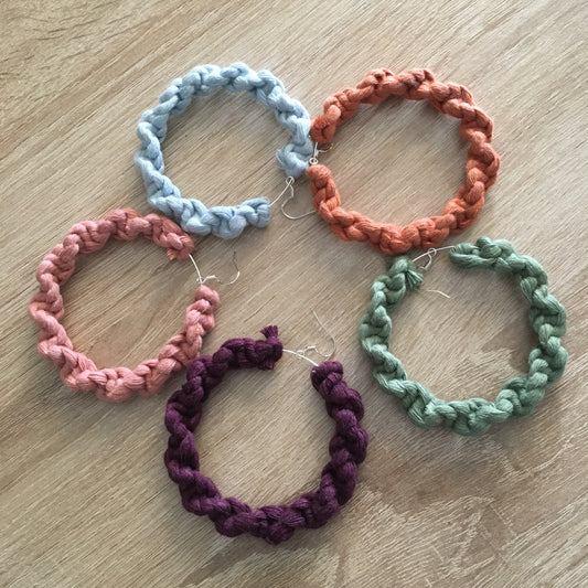 Macramé Circle Earrings