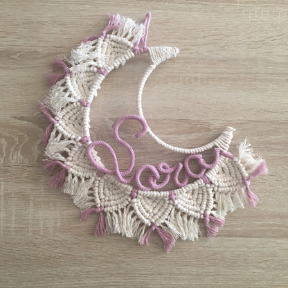 Macrame Moon Birth Bow