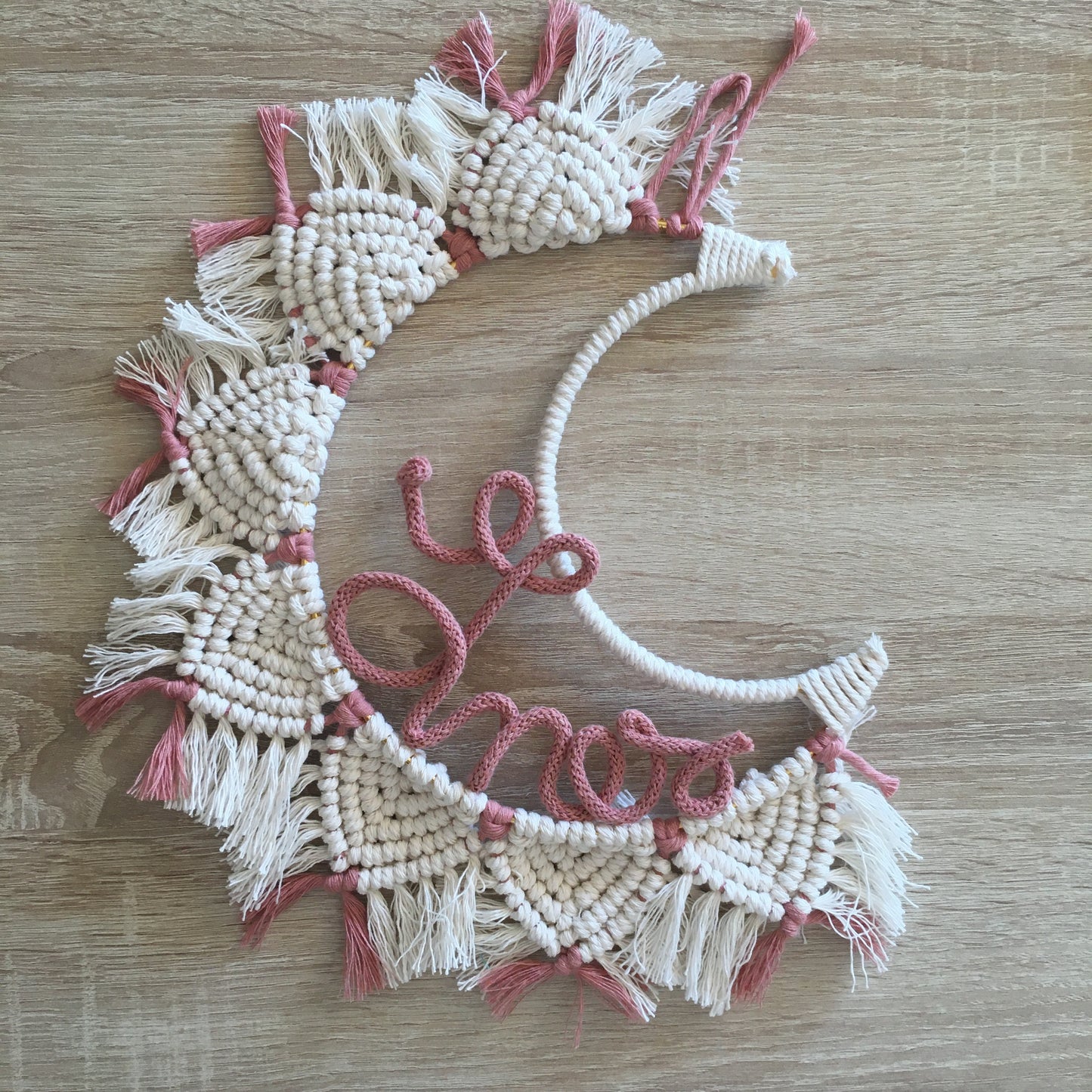 Macrame Moon Birth Bow