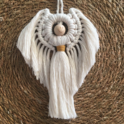 Macramé hanging angel