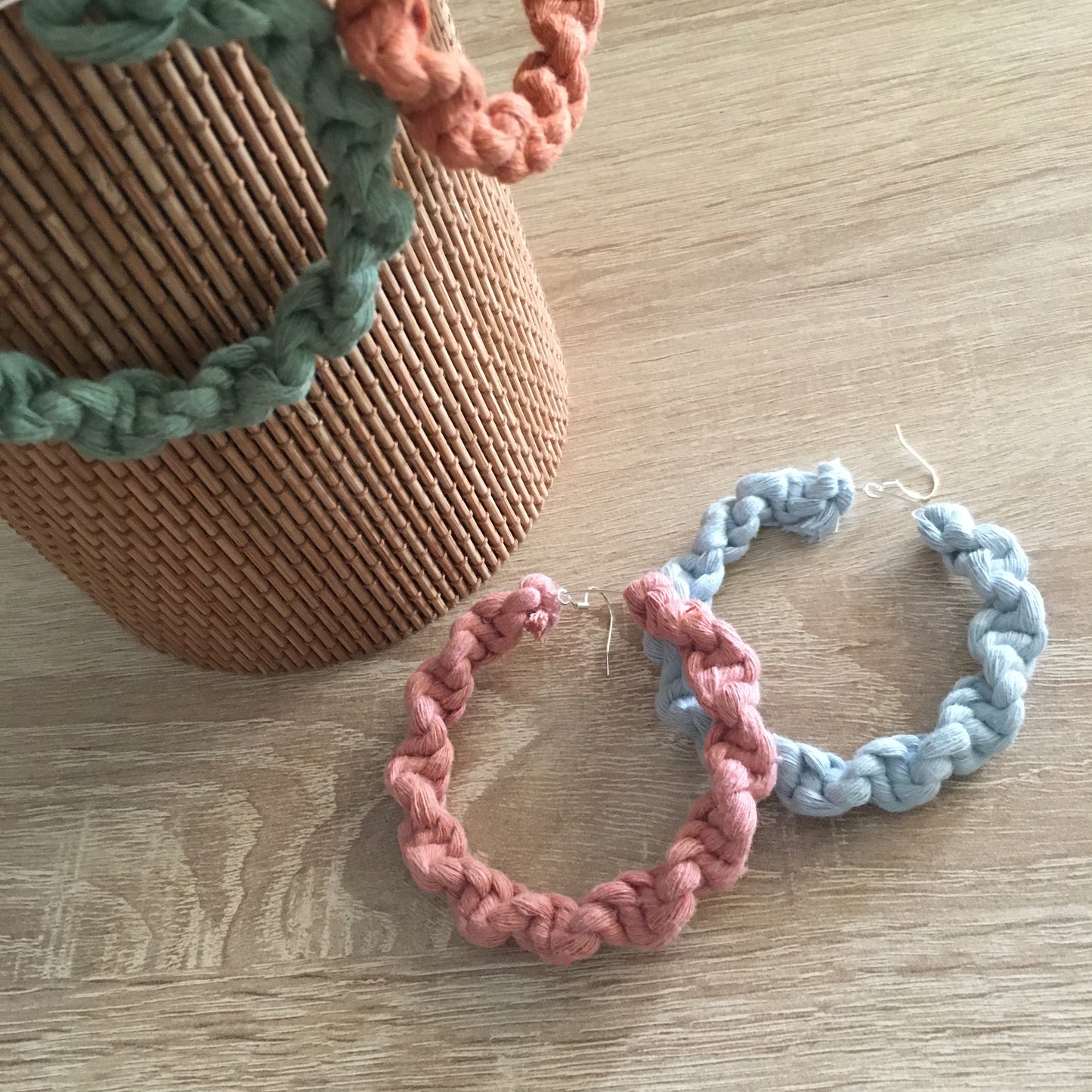 Macramé Circle Earrings